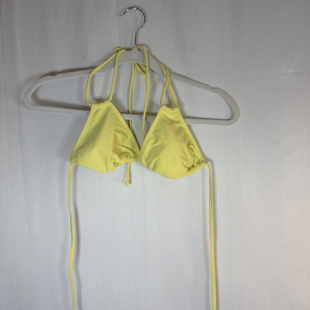 No Boundaries Women's Triangle Bikini Yellow Swim Top Size Medium NWOT